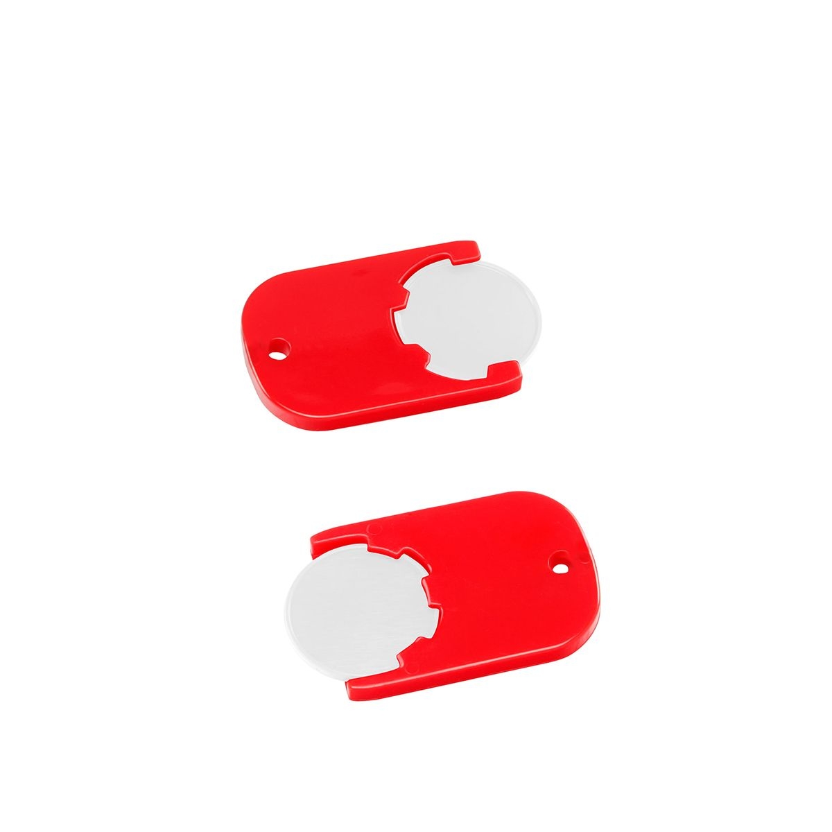 HE7555-0-1Chiphalter mit 1€-Chip _Gamma_ weiss_ rot