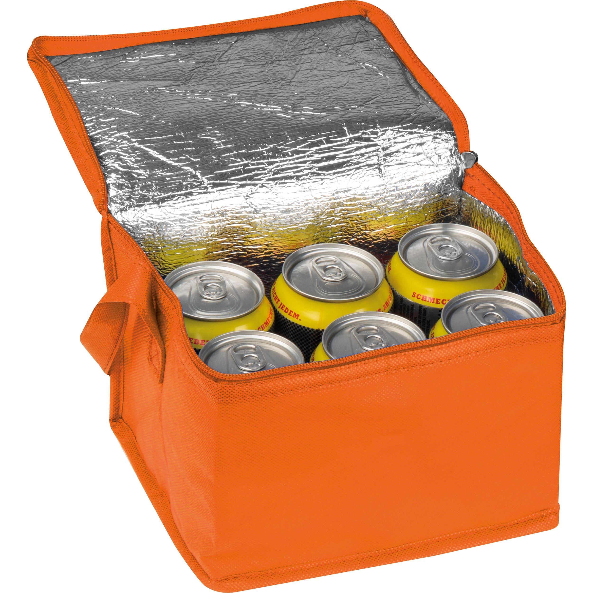 MA61542-10Non-Woven Kuehltasche fuer 6 Dosen_ orange