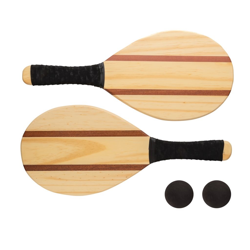 XDP453.50-9Frescobol Tennis-Set aus Holz_ braun