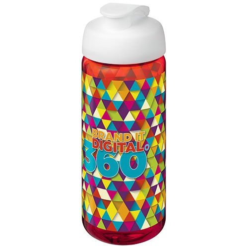 PF210445-8H2O Active® Octave Tritan™ 600-ml-Sportflasche mit Klappdeckel_ rot_weiss