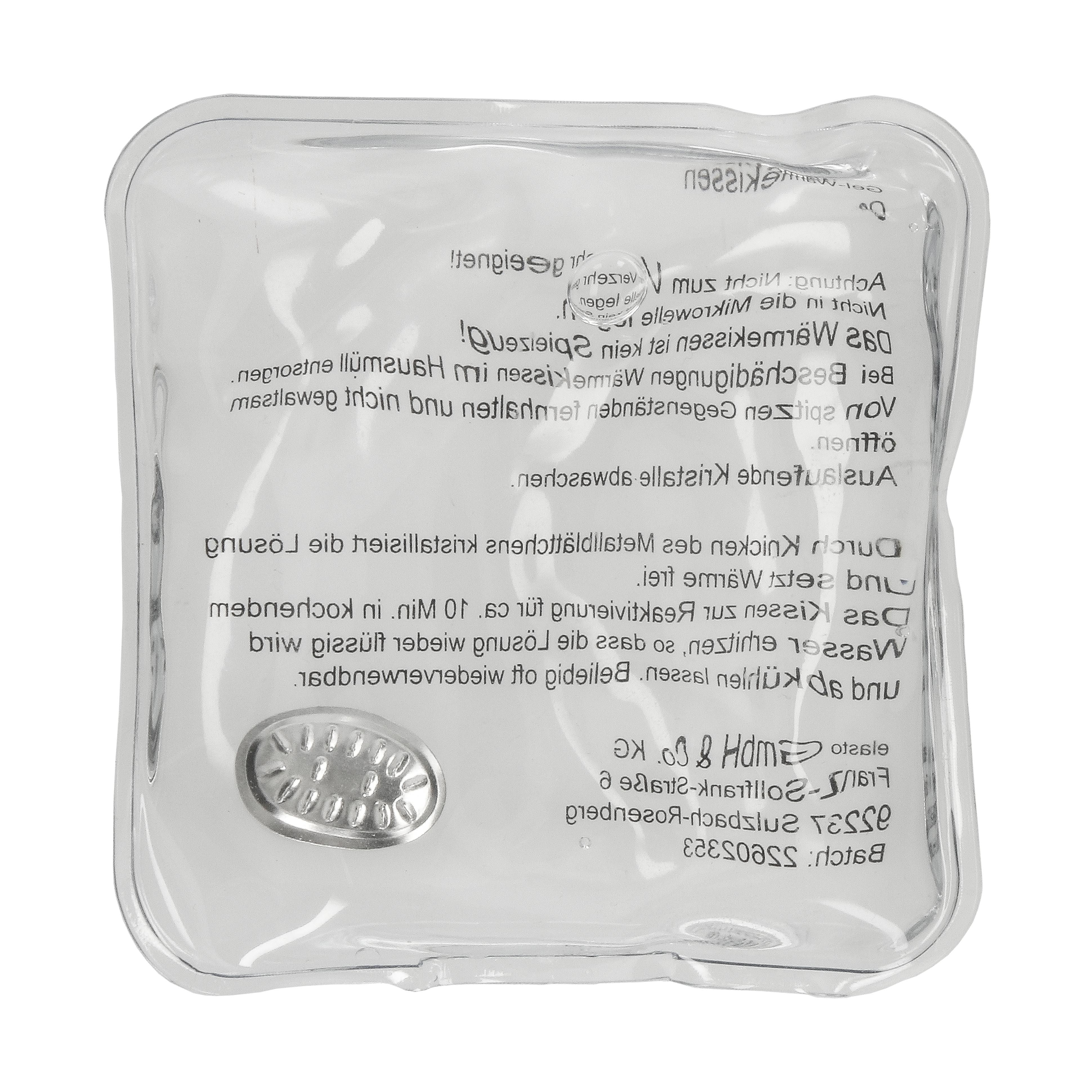 Gel-Wärmekissen "Quadrat", transparent