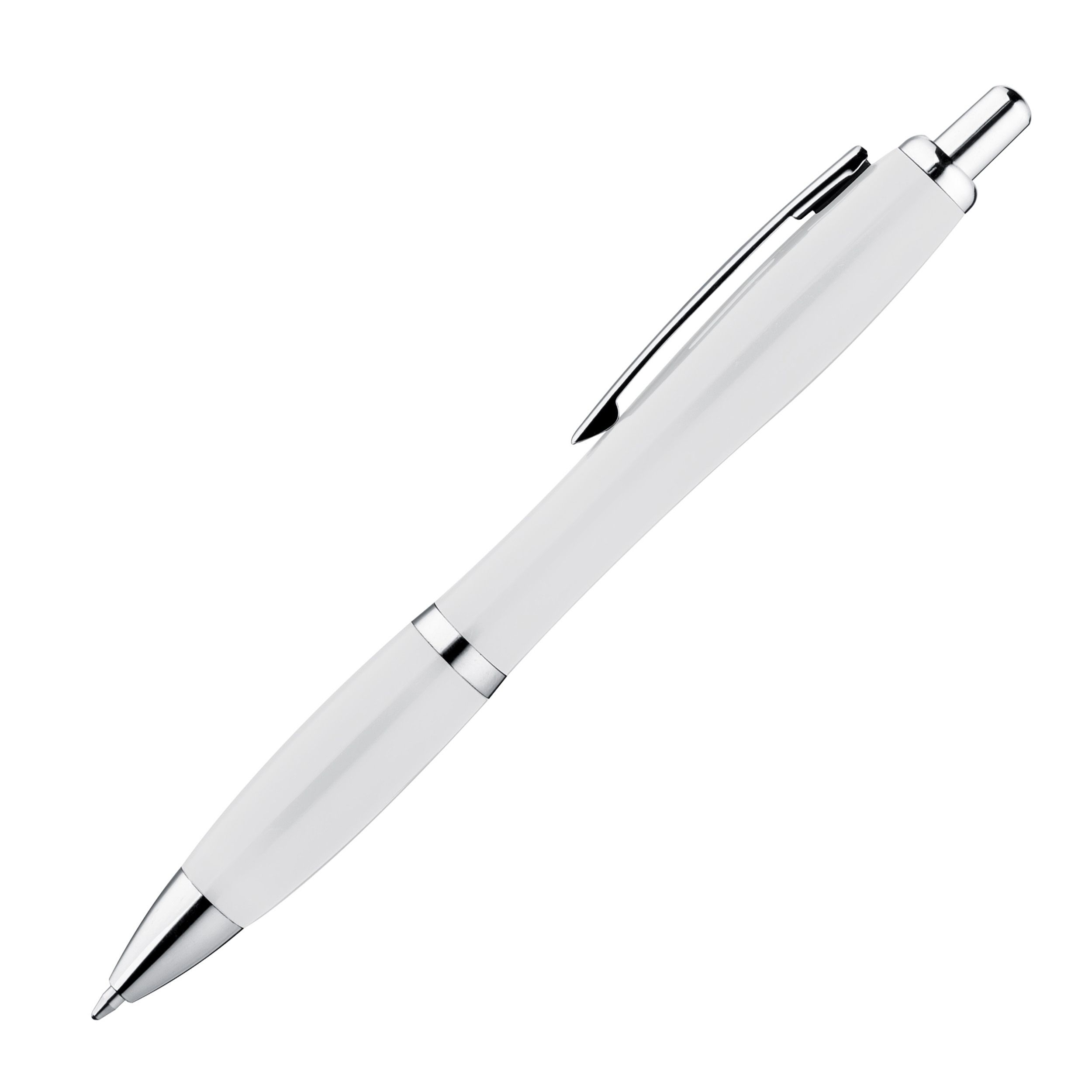 MA11679-06Kunststoffkugelschreiber vollfarbig _ weiss