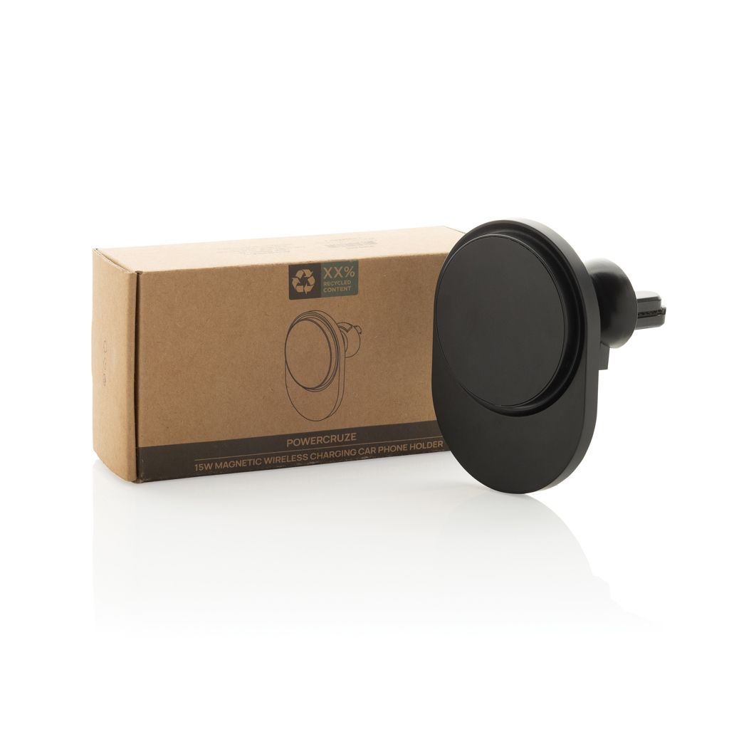XDP309_11-01PowerCruze magnetischer 15W Autohalter aus RCS rec. ABS_ schwarz