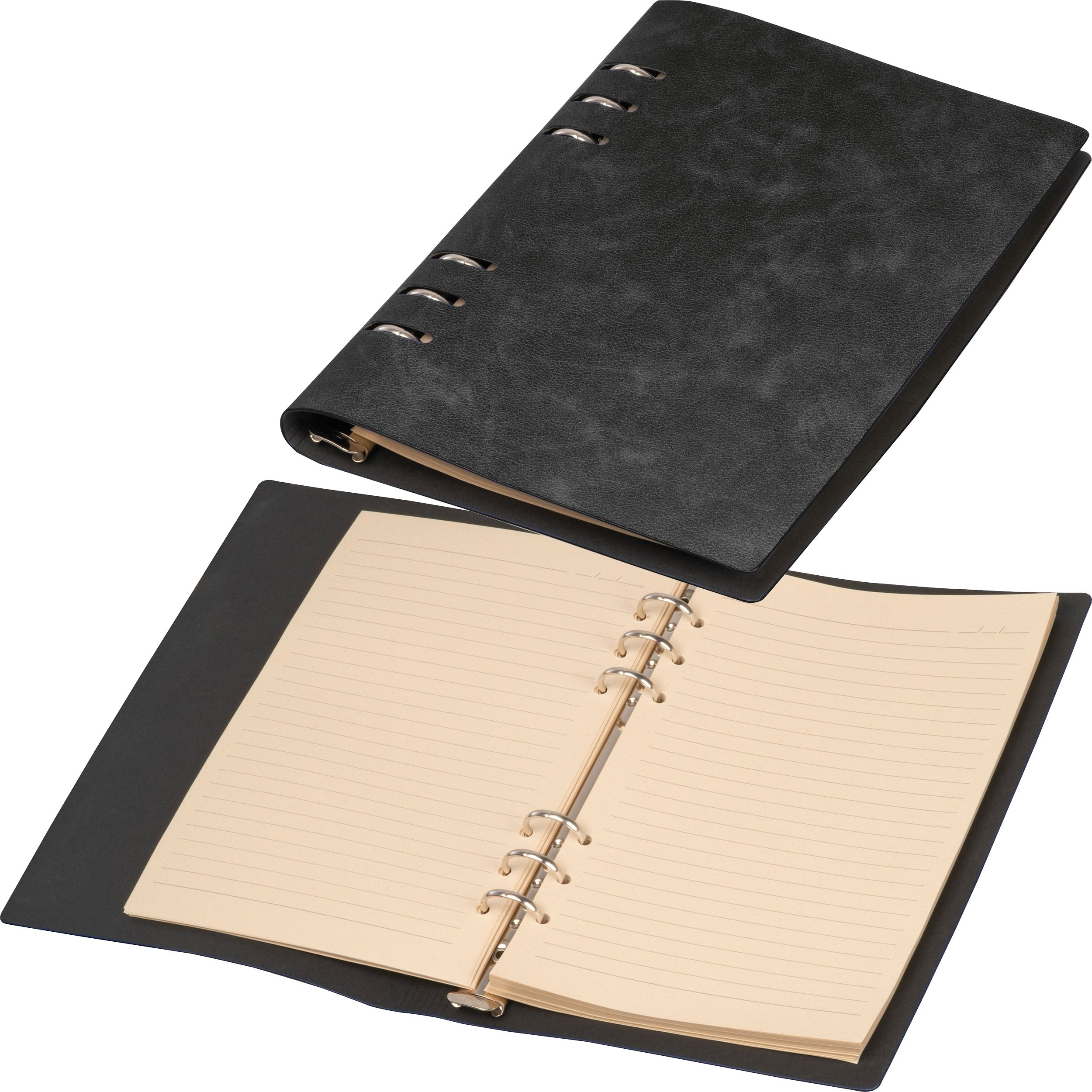 MA25253-03A5 Ringbuch mit PU-Einband ROSARIA_ schwarz