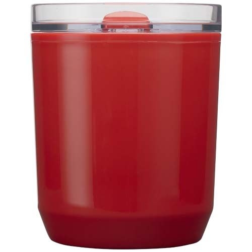 PF100852-2Hudson 180 ml doppelwandiger Becher aus recyceltem Kunststoff _ rot