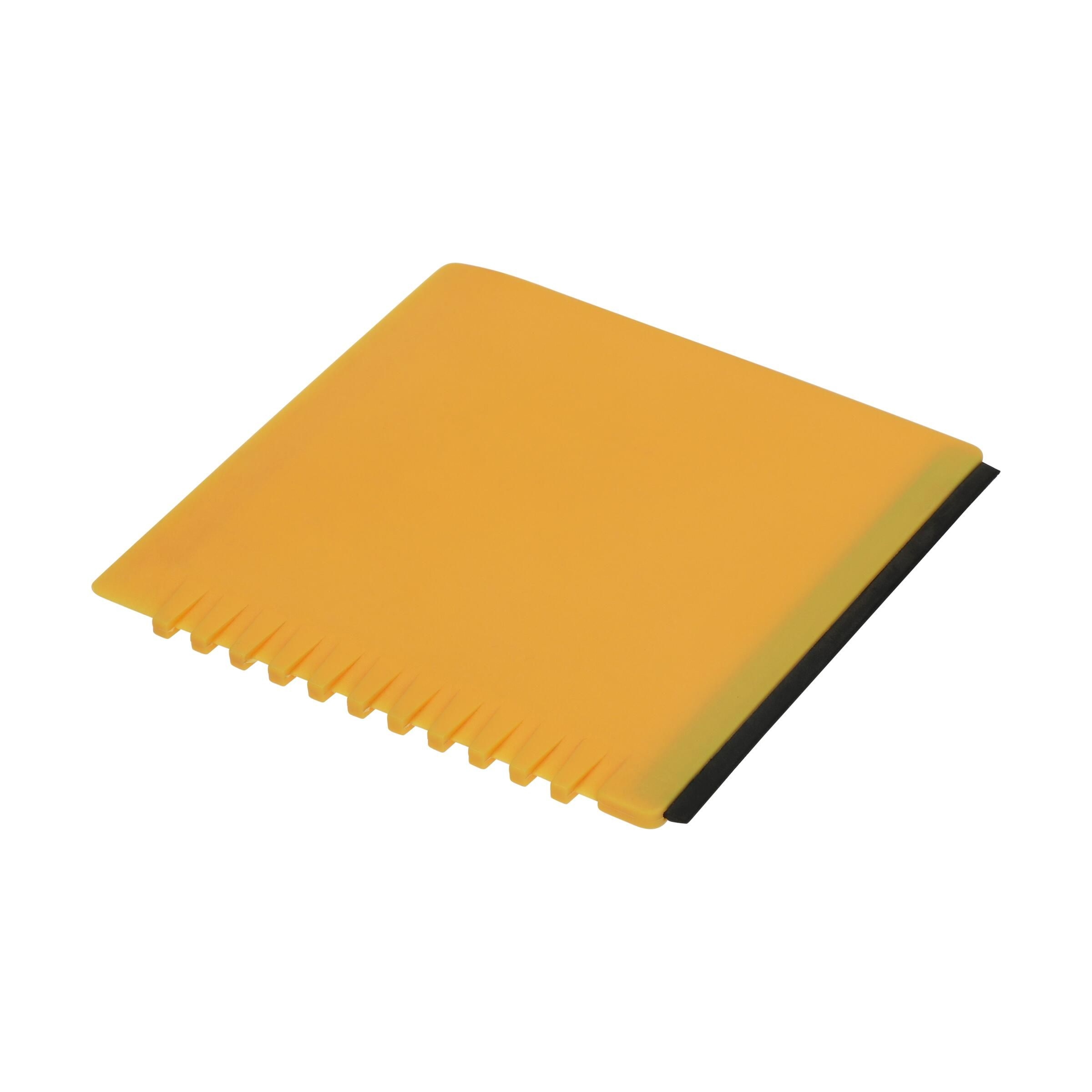 EL04224-4Eiskratzer _Quadrat_ mit Wasserabstreifer_ standard-gelb