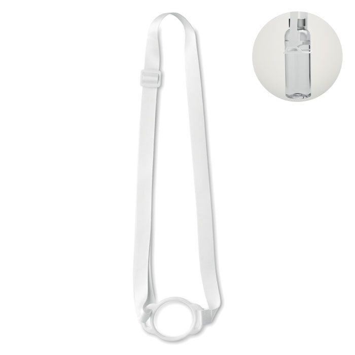 MO2582-06Lancup Lanyard mit Getraenkehalter_ weiss