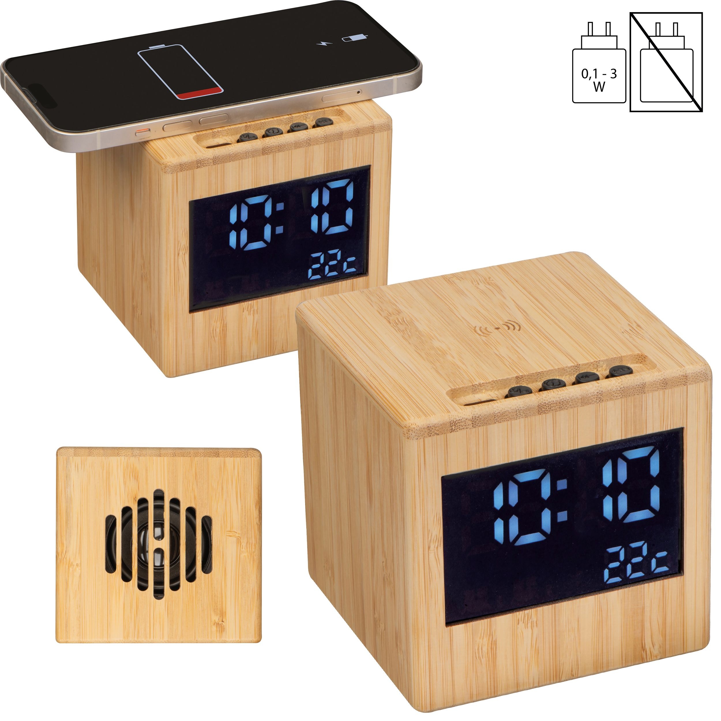 MA33957-13Bluetooth Lautsprecher mit Wireless Charger _ beige