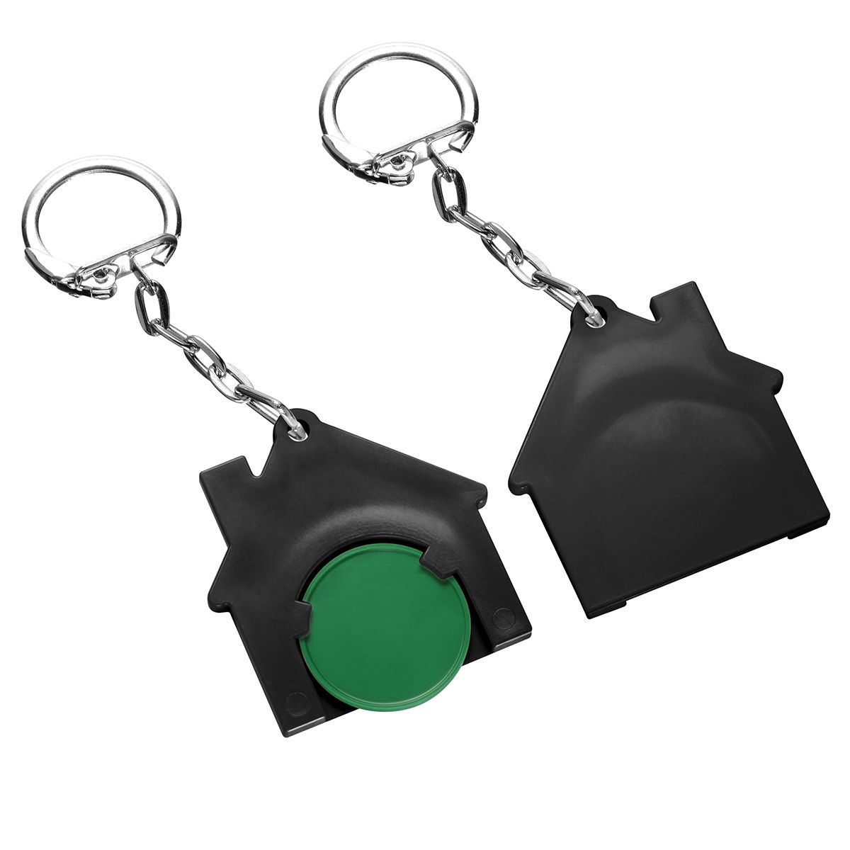 HE7516K-2-6Chiphalter mit 1€-Chip _Haus_ gruen_ schwarz