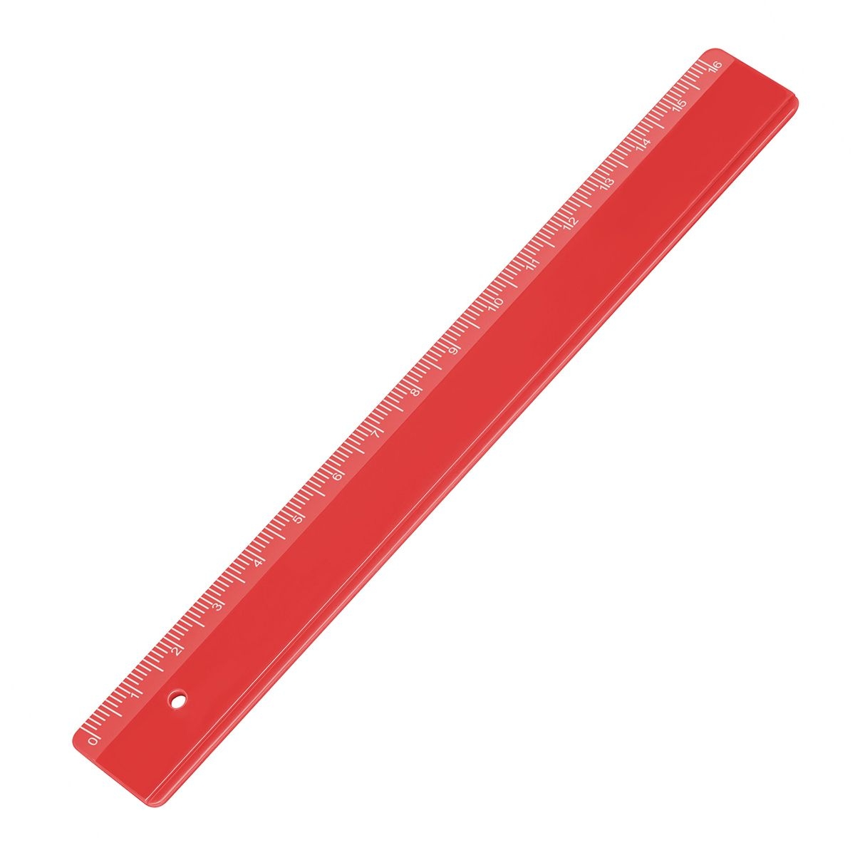 HE7391-1Werbeartikel Lineal 16 cm_ rot