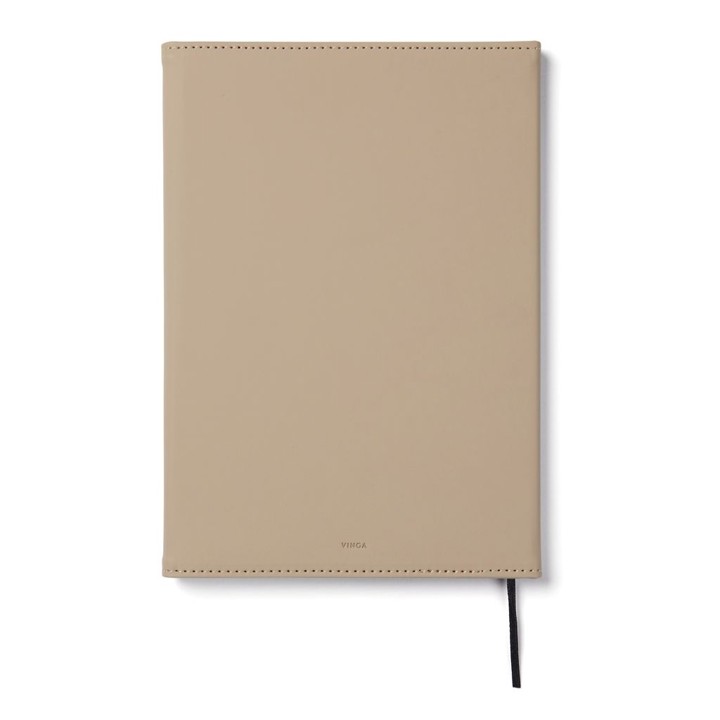 XDV77310-9VINGA Baltimore GRS-zertifiziertes Papier _ PU-Notizbuch_ greige