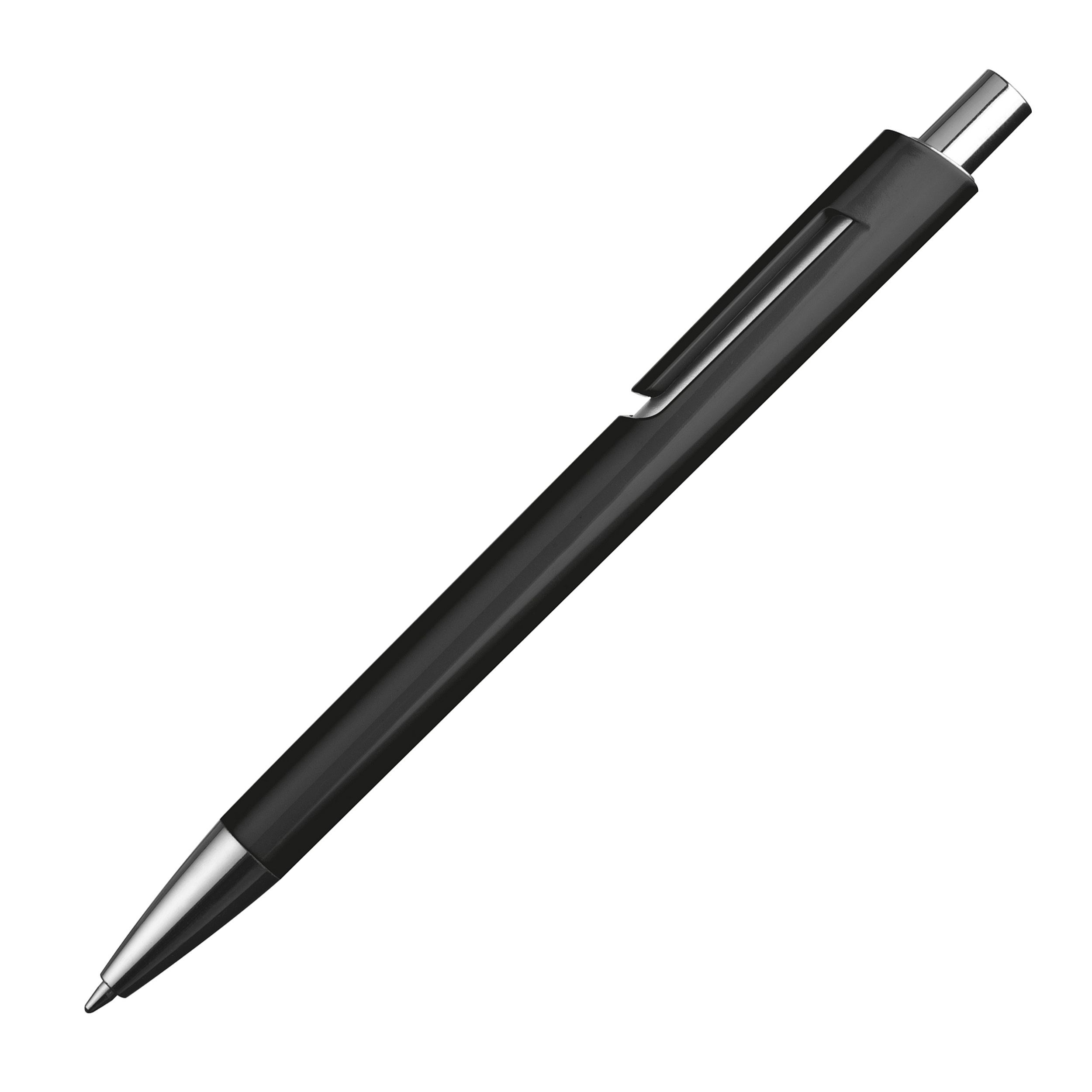 MA13538-03Kugelschreiber mit silbernen Applikationen_ schwarz