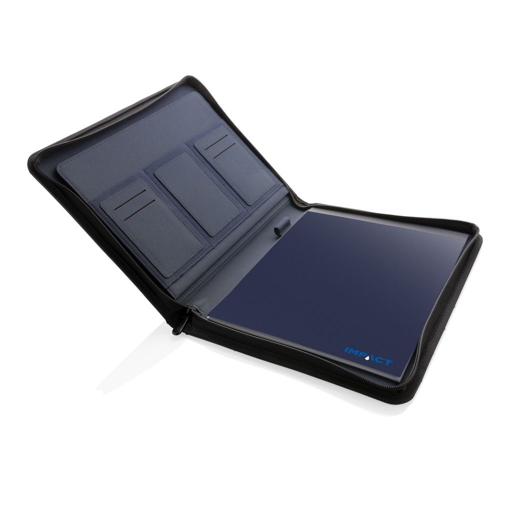 XDP774.16-5Impact AWARE™ RPET A4 Portfolio mit Reissverschluss_ navy blau
