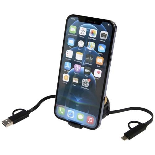 PF124419-2Chechia 100cm 5-in-1 Kabel aus recyceltem Kunststoff_ einziehbar_ fuer Datenuebertragung und 45W Schne