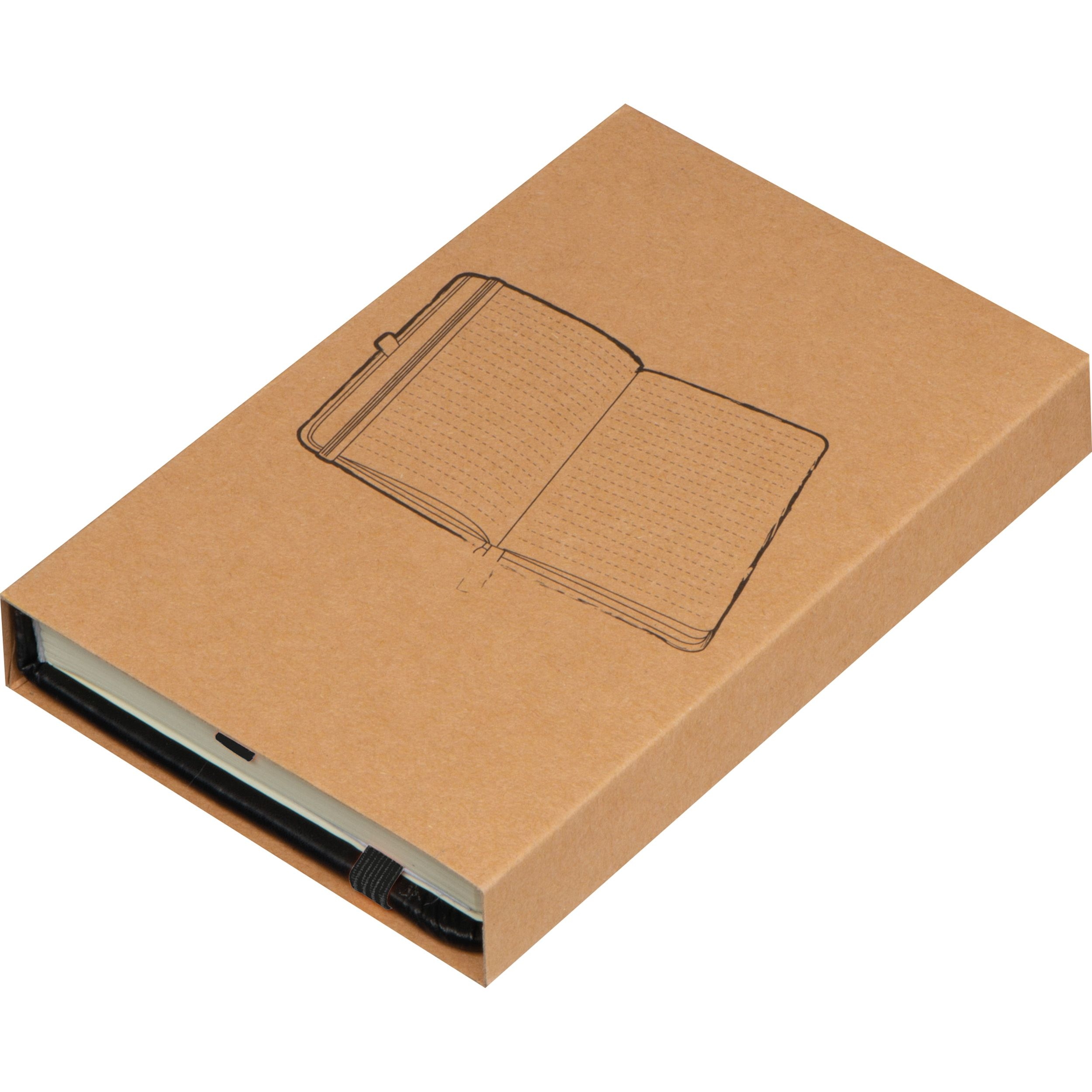 MA20315-03A6 Notizbuch mit Kunstledereinband _ schwarz