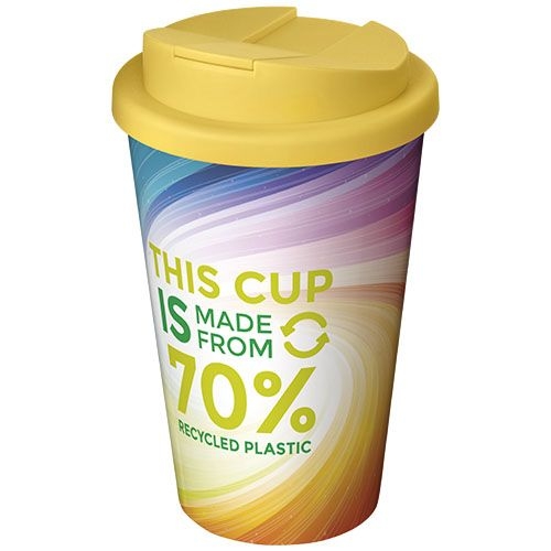 PF210493-2Brite-Americano® Eco 350 ml Isolierbecher mit auslaufsicherem Deckel_ gelb