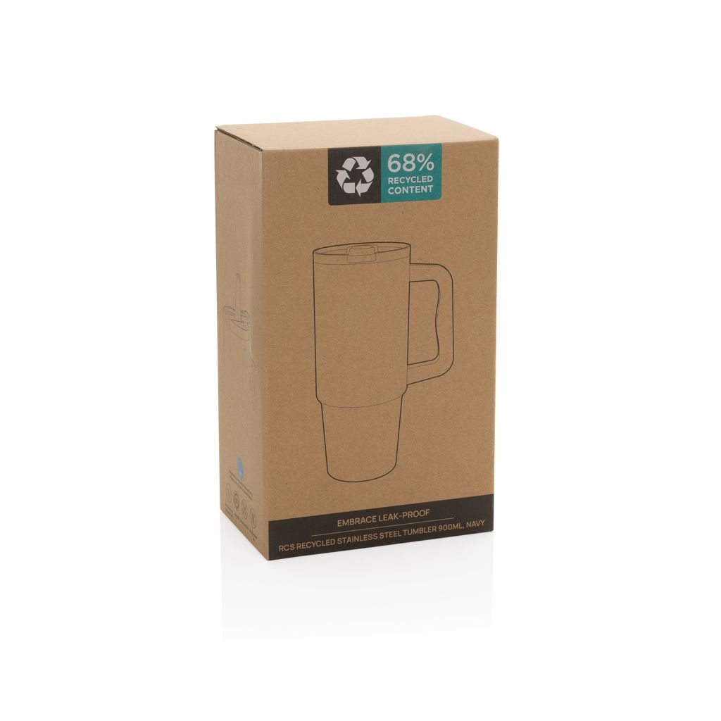 XDP437.34-25Embrace Leakproof aus RCS recyceltem Edelstahl 900ml_ navy blau
