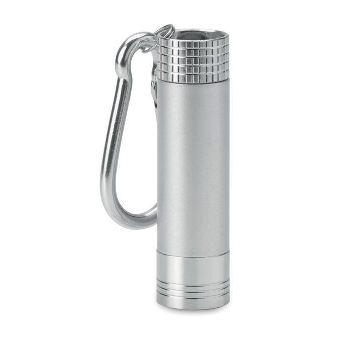 MO9381-14Pop Light Taschenlampe mit Karabiner_ Silber