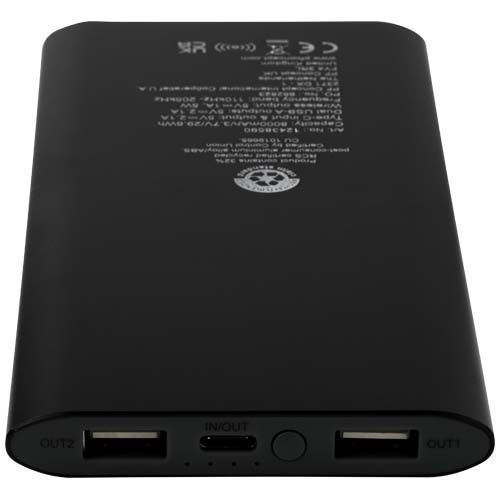 PF124385-4Juice 8000 mAh Typ-C kabellose Powerbank aus recyceltem Aluminium_ schwarz