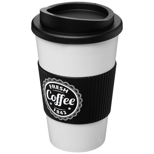 PF210002-8Americano® 350 ml Isolierbecher mit Schutzring_ weiss_schwarz
