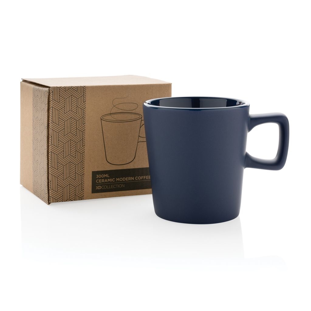 XDP434.05-5Moderne Keramik Kaffeetasse_ 300ml_ navy blau