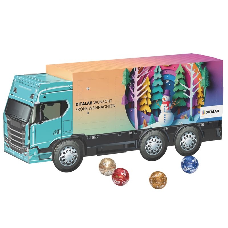 JG20197Adventskalender LKW long Lindor