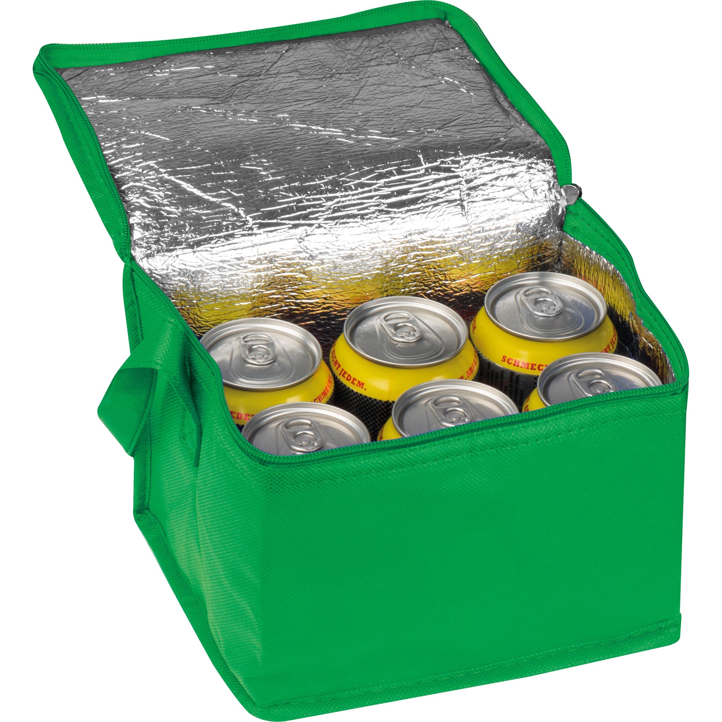 MA61542-09Non-Woven Kuehltasche LUDMILA_ gruen