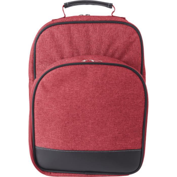 Picknick-Kühlrucksack aus Polycanvas Jolie, Rot