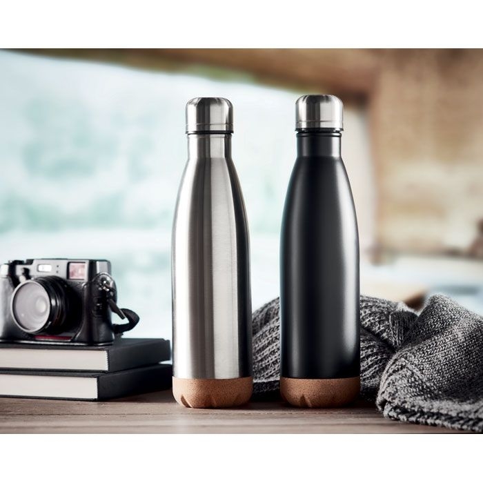 MO6313-16Aspen Cork Doppelwandige Isolierflasche_ mattsilber