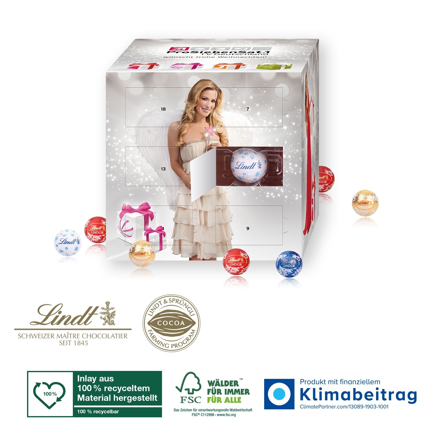 CD95327Adventskalender Lindt „Cube“