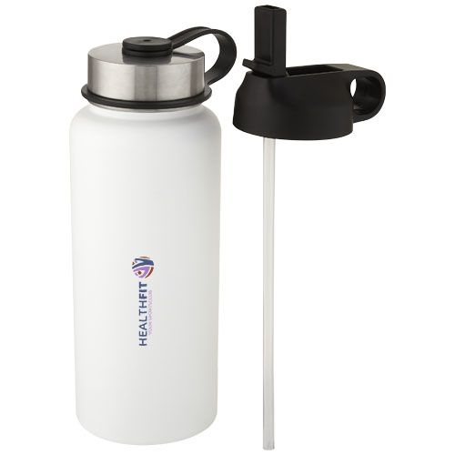 PF100682-1Supra 1 l Kupfer-Vakuum Isolierflasche mit 2 Deckeln_ weiss