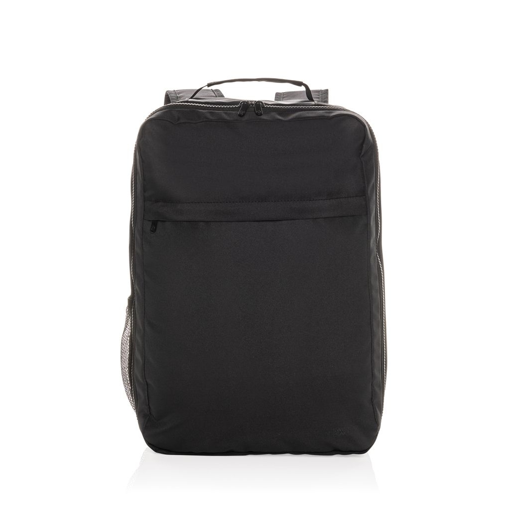 XDP763_43-01Swiss Peak Aware™ RPET Essential 15.6_ Laptop-Rucksack_ schwarz