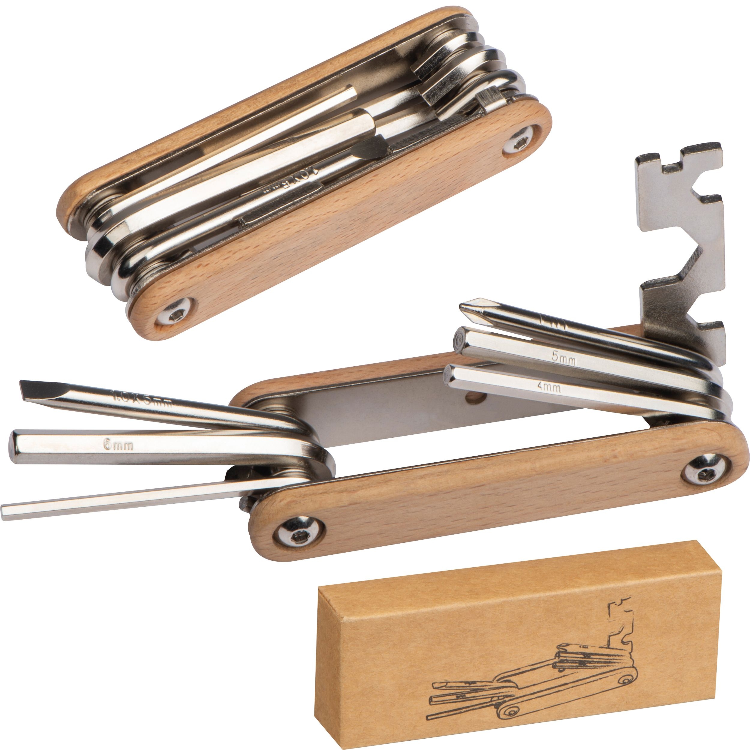 MA82657-13Fahrradwerkzeug mit Holzschalen_ beige