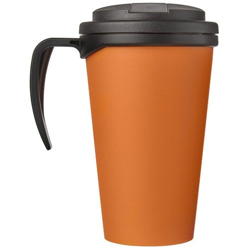 Americano® Grande 350 ml Isolierbecher mit auslaufsicherem Schraubverschluss, orange,schwarz