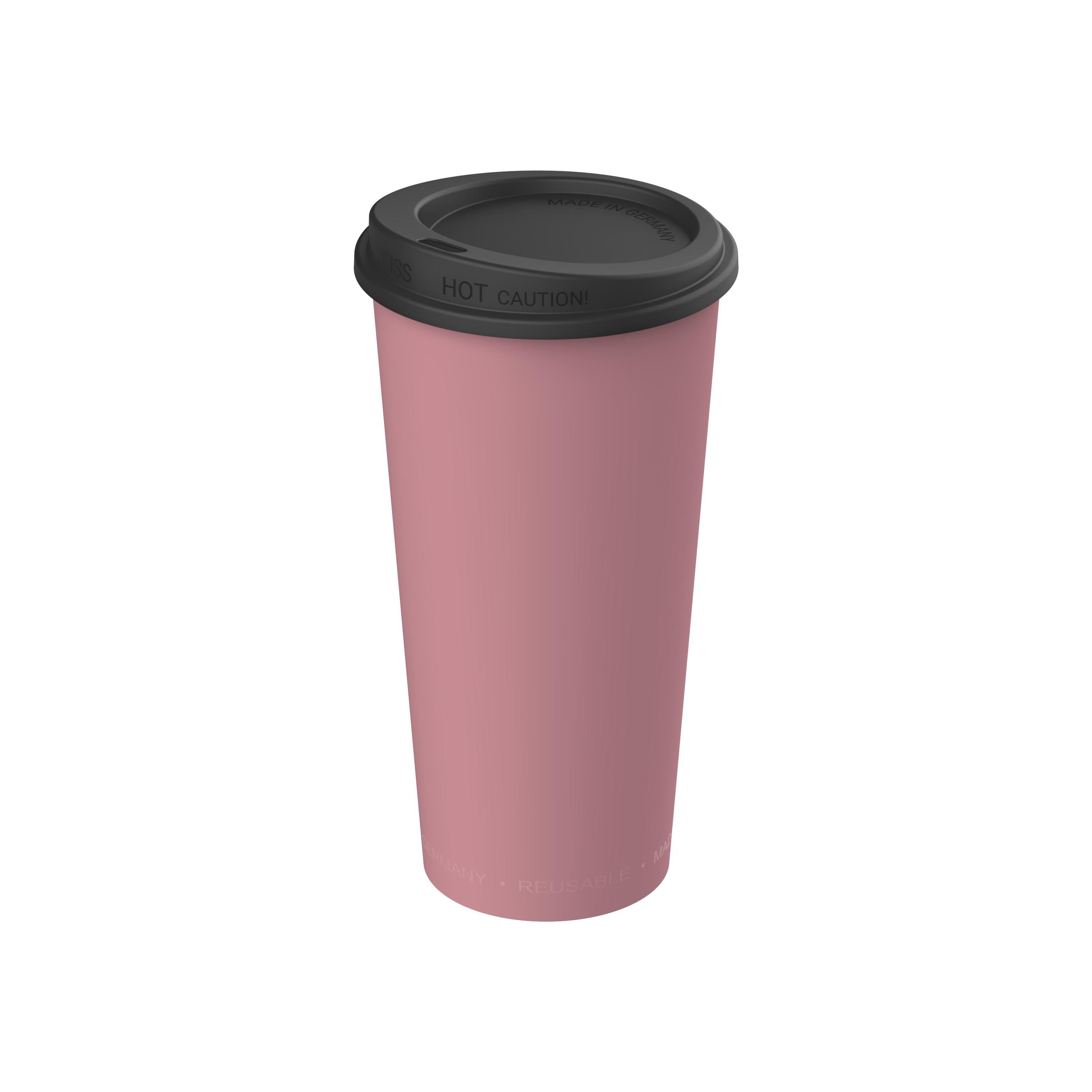 Kaffeebecher "ToGo", 0,4 l, raffiniertes rot, schwarz