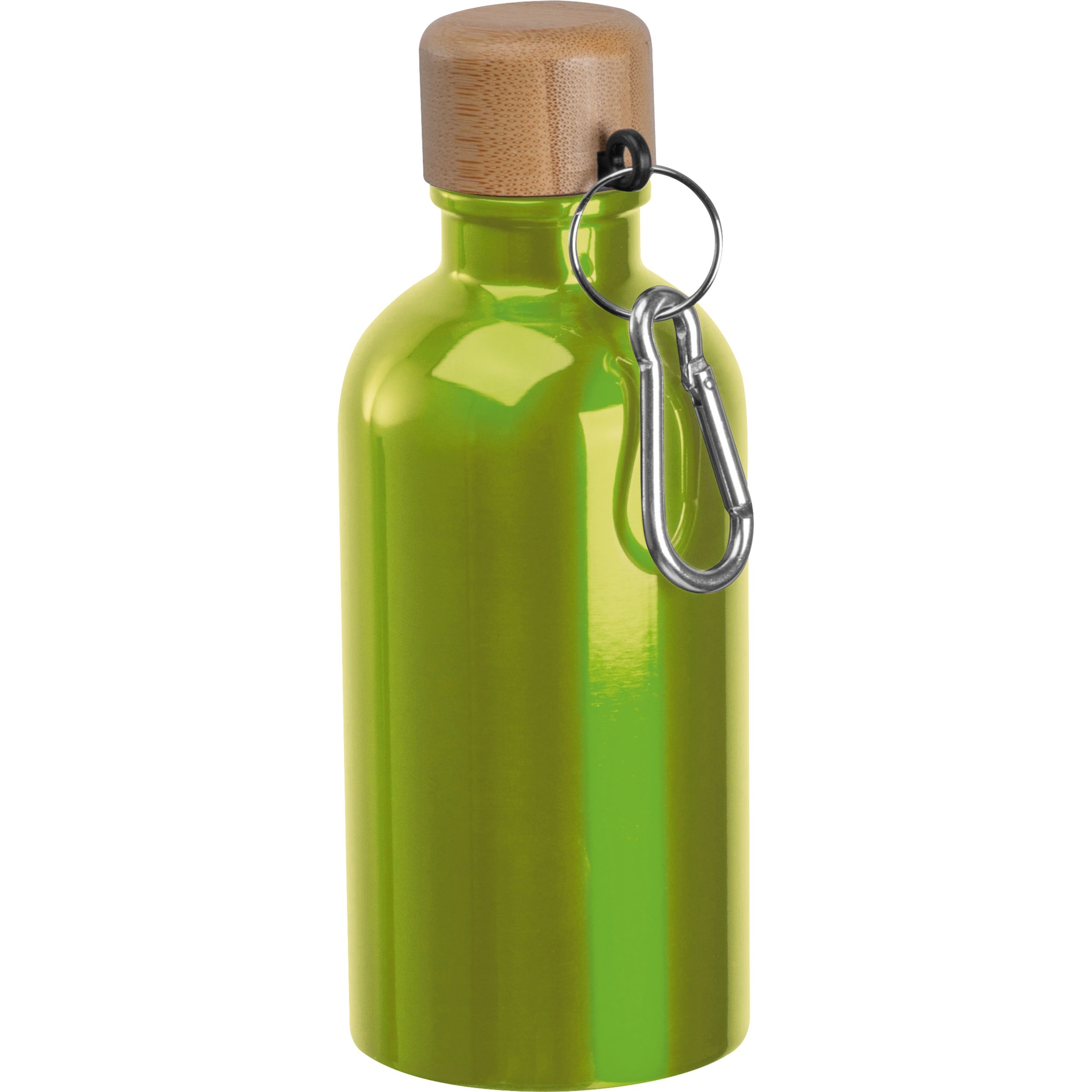 MA84972-29Edelstahltrinkflasche mit Karabiner_ 400ml MARILYN_ apfelgruen