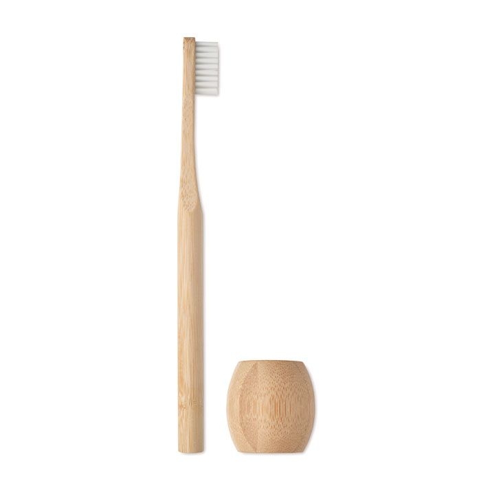 Kuila Zahnbürste mit Halter Bambus, Holz