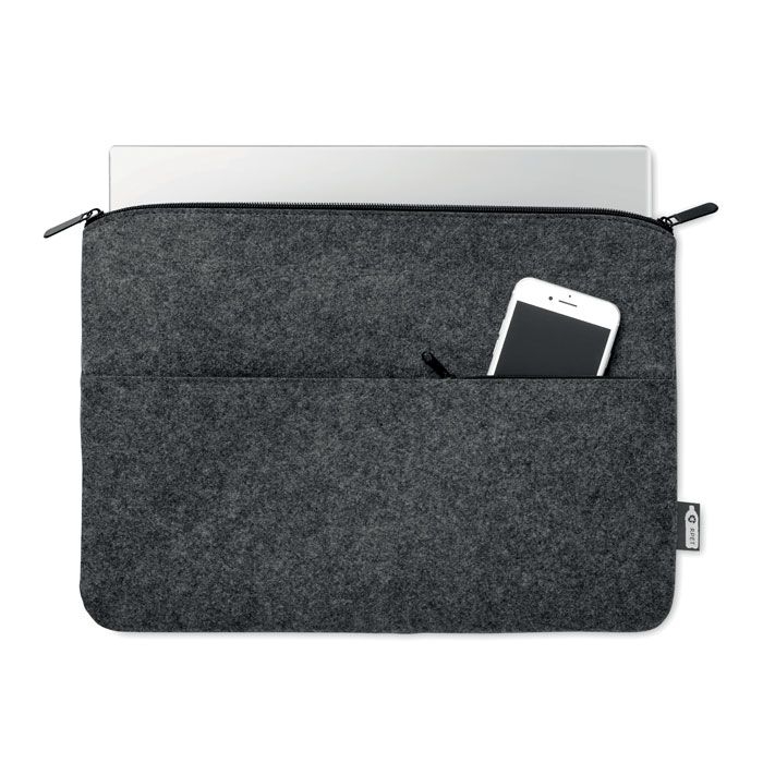 MO6419-15Toplo Laptoptasche RPET-Filz_ steingrau