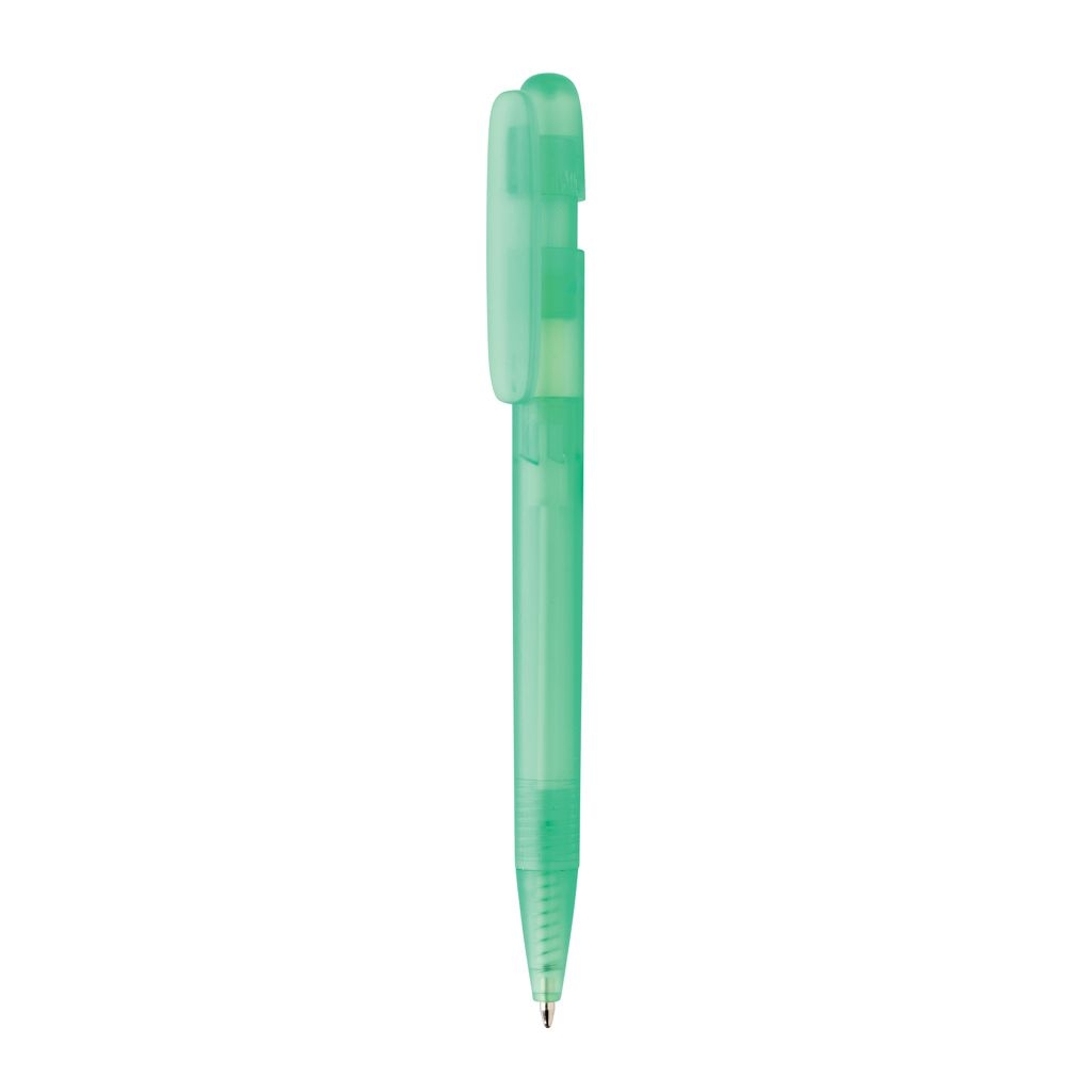 XDP611.26-07Devin transparenter Stift aus GRS zertifiziertem rABS_ gruen