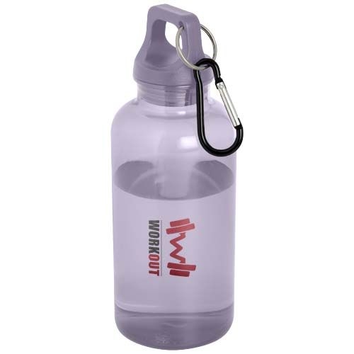 PF100778-7Oregon 400 ml RCS-zertifizierte Trinkflasche aus recyceltem Kunststoff mit Karabiner _ fliederfarben