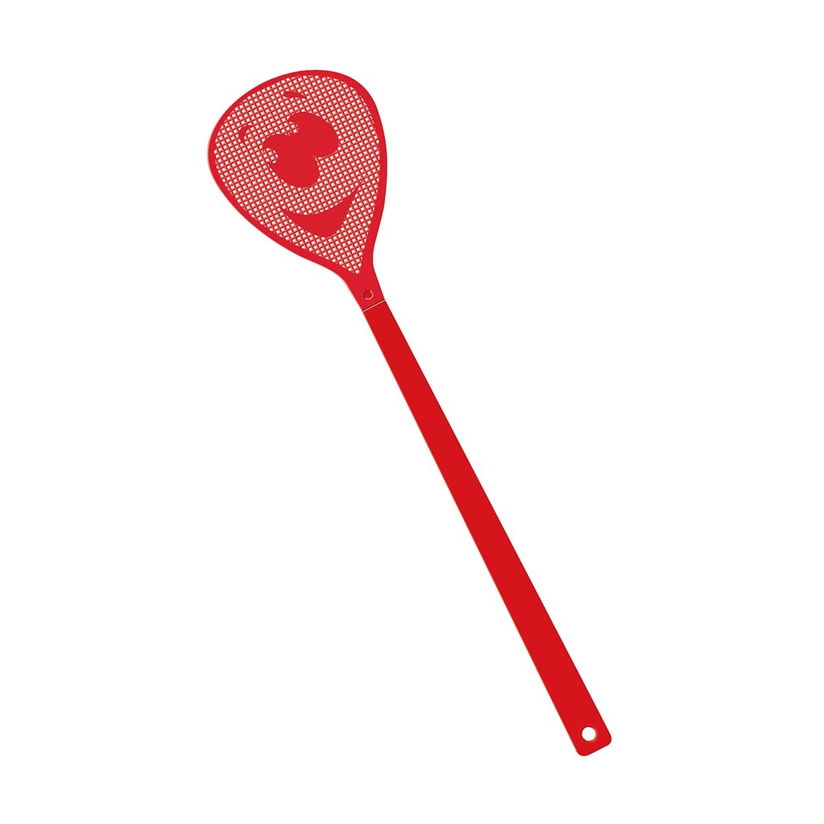 HE7852-1-1Fliegenklatsche _Gesicht_ rot_ rot HE7852-1-1Fliegenklatsche _Gesicht_ rot_ rot