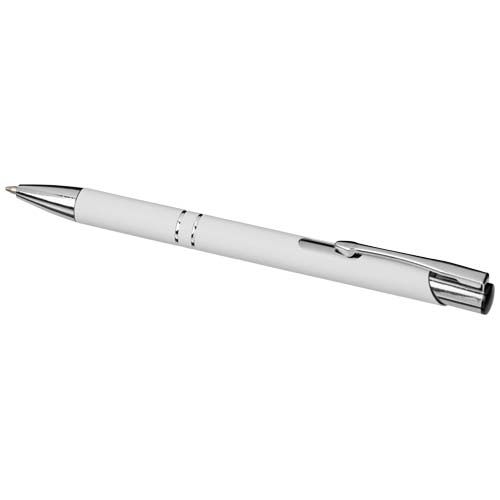 PF107437-4Moneta Soft Touch Druckkugelschreiber _schwarze Mine_ weiss