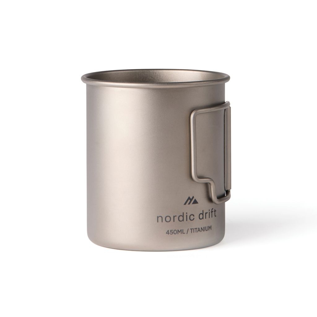 XDND340.01-02Nordic Drift Trail Ultraleichte Titan-Becher 450ml_ silber
