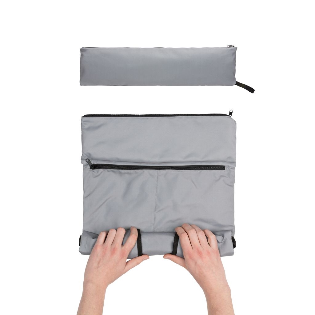 XDP763.17-2Dillon AWARE™ RPET faltbarer Lightweight-Rucksack_ grau