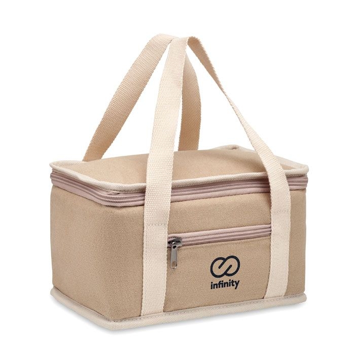 MO6867-13Kecil Kuehltasche Canvas fuer Dosen_ Beige