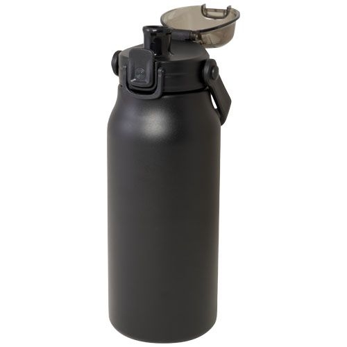 PF100789-2Giganto 1600 ml RCS-zertifizierte Kupfer-Vakuum Isolierflasche aus recyceltem Edelstahl _ schwarz