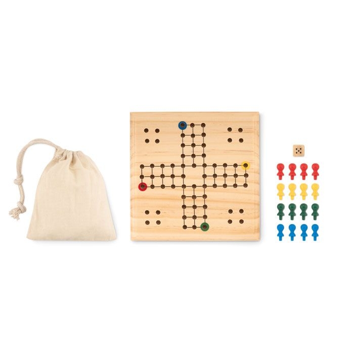 MO6110-40Ludo Reisespiel Ludo_ Holz