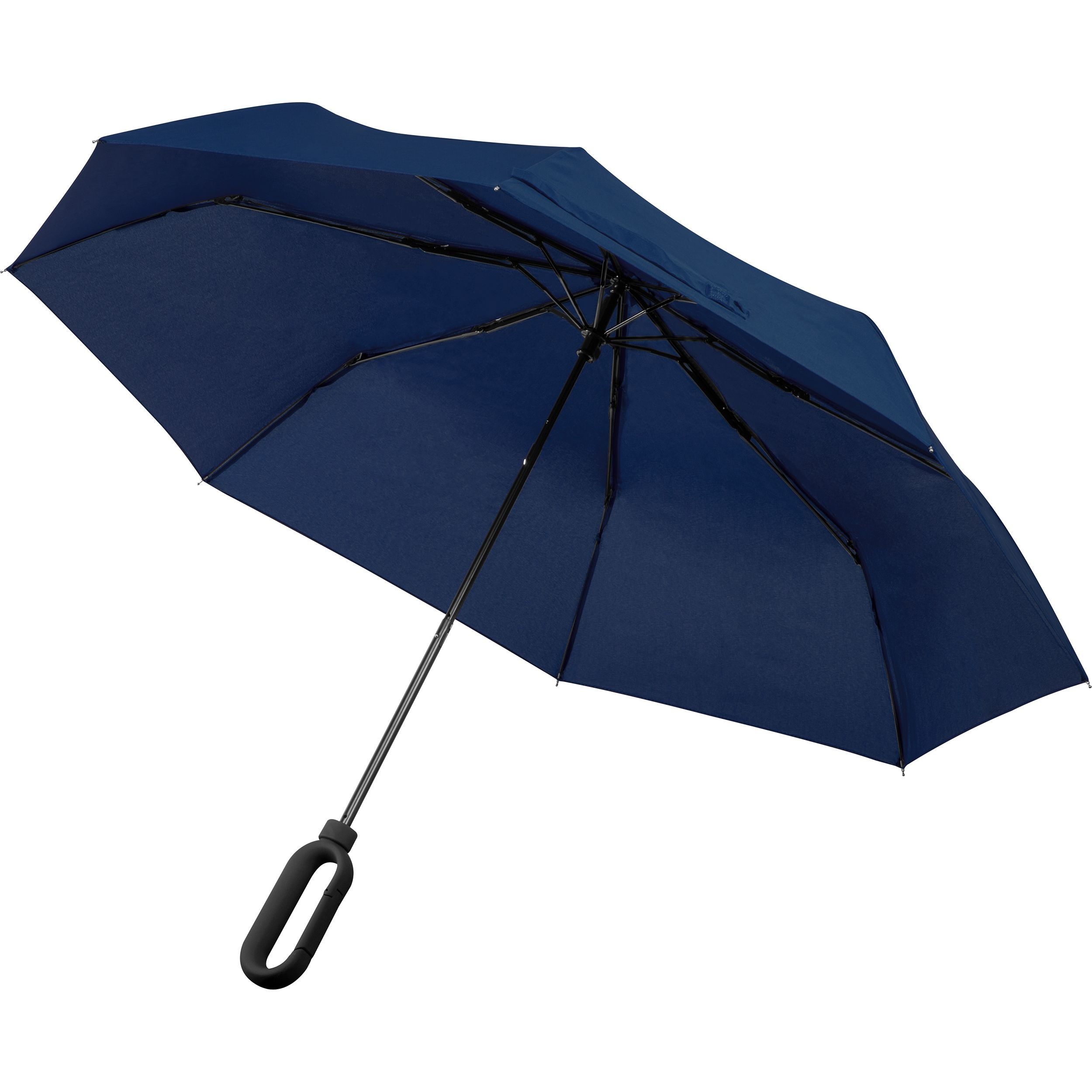 MA40885-44Taschenschirm aus Pongee mit Karabinergriff_ dunkelblau
