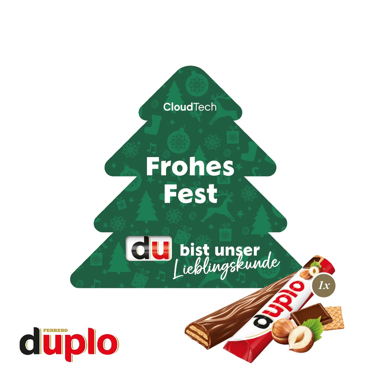 CD95596Werbekarte _Weihnachtsbaum_ mit duplo