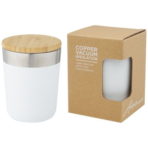 PF100670Lagan 330 ml Kupfer-Vakuum Isolierbecher mit Bambusdeckel